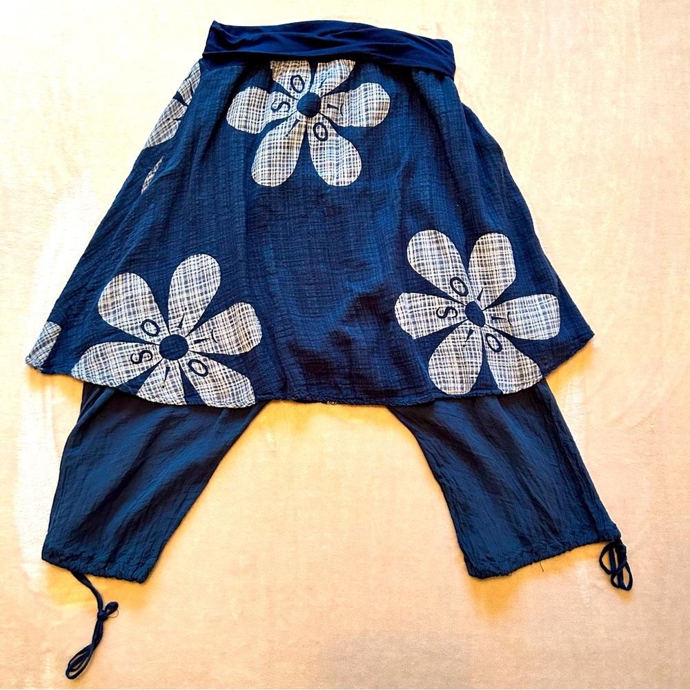 Skirt / cropped harem pant combo.